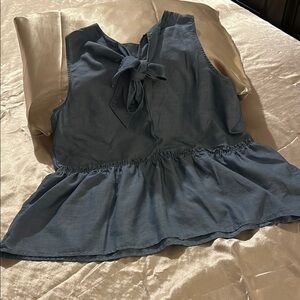 Ann Taylor Blue Sleeveless Tank Top